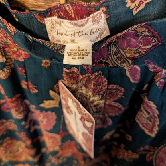 NWT Band Of The Free Teal Floral Dress Size Small - Picture 3 of 6